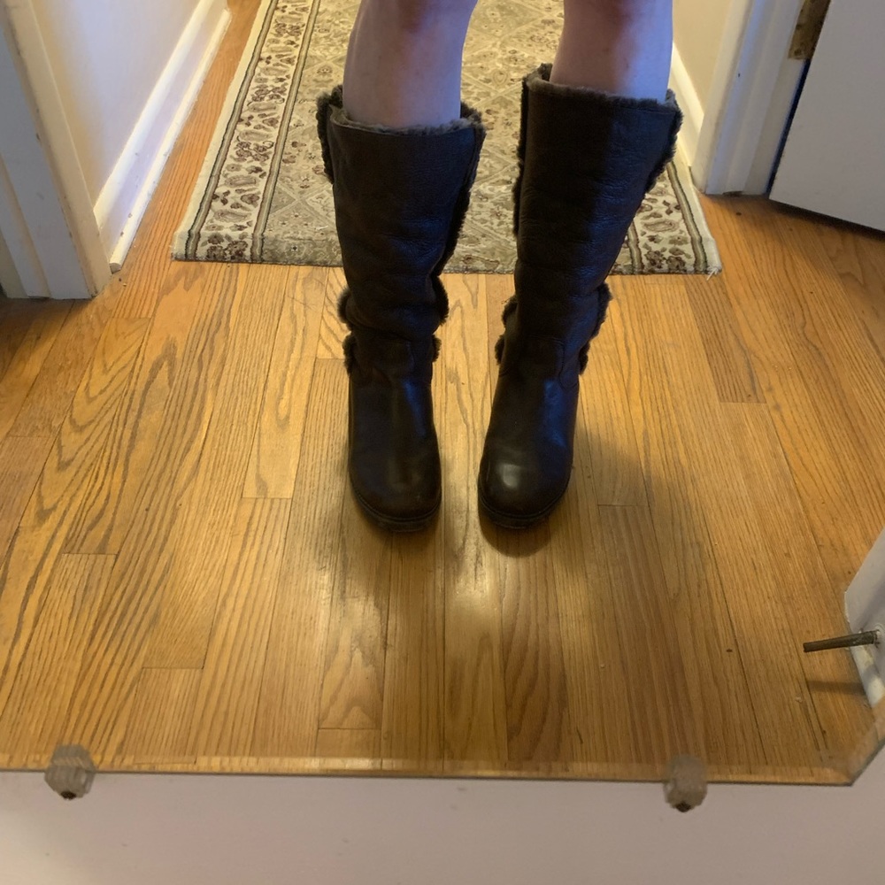 Blondo fur lined studded boots
